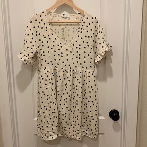 Madewell Lightspun ruffle-sleeve babydoll dress